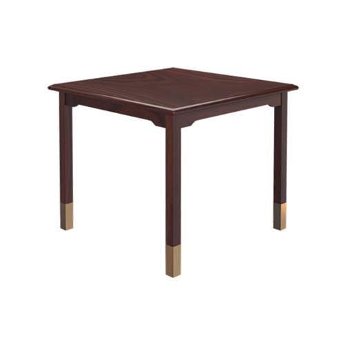 34" Straight Leg Dining Table w/Metal Ferrules
