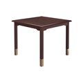 34" Straight Leg Dining Table w/Metal Ferrules