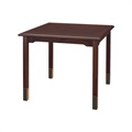 34" Straight Leg Dining Table w/Metal Ferrules