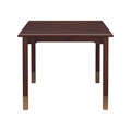 34" Straight Leg Dining Table w/Metal Ferrules