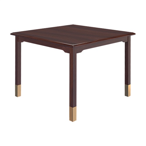 38" Straight Leg Dining Table w/Metal Ferrules