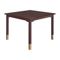 38" Straight Leg Dining Table w/Metal Ferrules