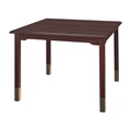 38" Straight Leg Dining Table w/Metal Ferrules