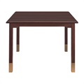 38" Straight Leg Dining Table w/Metal Ferrules
