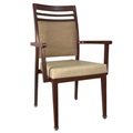 Arthur Stacking Wood-Look Metal Dining Chair