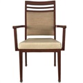 Arthur Stacking Wood-Look Metal Dining Chair