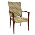 Wood-Look Metal Chair