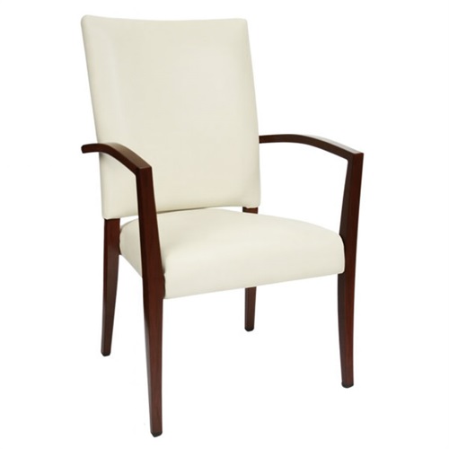 Wood-Look Metal Chair