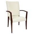 Wood-Look Metal Chair