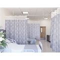 Serene Privacy Curtain Fabric, Plum Installed