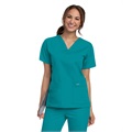 Women's 4-Pocket V-Neck Scrub Top, Teal